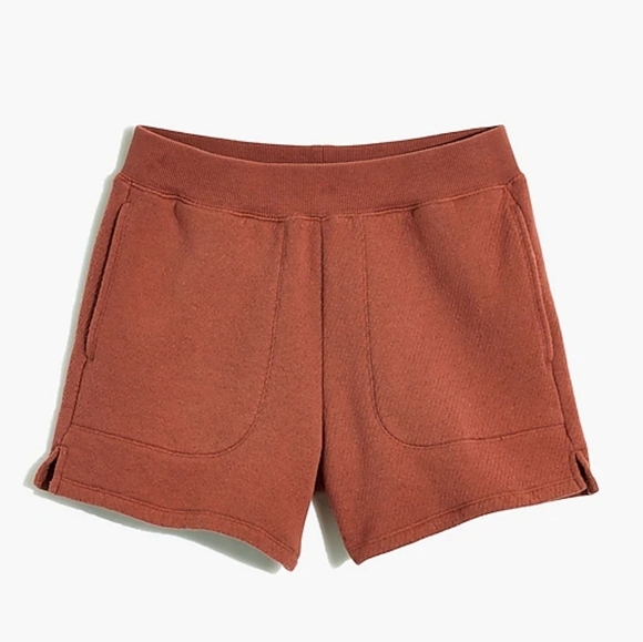 Madewell Airyterry Stitched-Pocket Sweatshorts - Heathered Weathered Brick - Picture 1 of 9